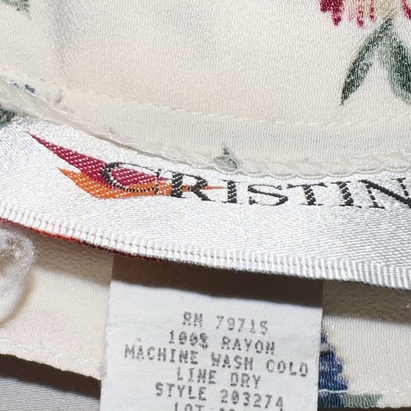 Vintage Floral midi skirt Size 10 - Picture 6 of 7